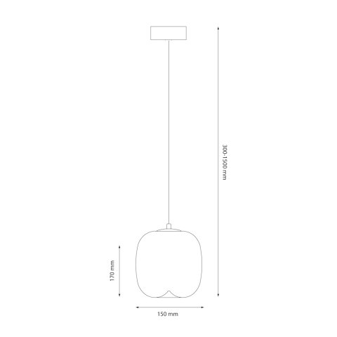 Lampa wisząca VASO 2 AMBER 4W