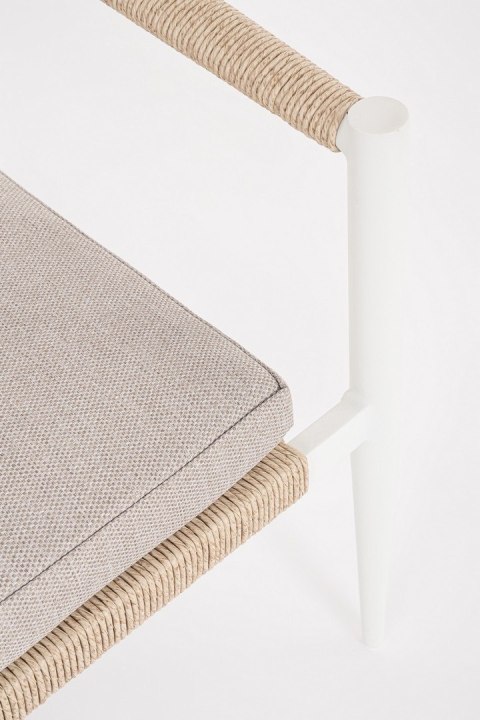 BIZZOTTO krzesło ogrodowe JANDIA białe / beżowe