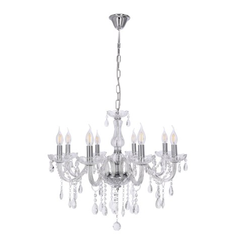 Cristallo lampa wisząca chromowy 8x40W E14 transparentny Cristallo lampa wisząca chromowy 8x40W E14 transparentny