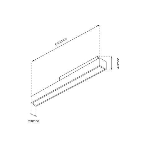 Magnetic track 600mm 24W 4000K Magnetic track 600mm 24W 4000K
