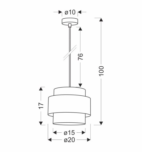Rattan lampa wisząca czarny 1x40w e27 abażur biały+kremowy Rattan lampa wisząca czarny 1x40w e27 abażur biały+kremowy