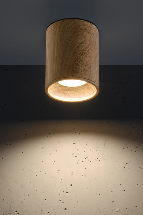 TUBA LAMPA SUFITOWA 1X15W GU10 7,9/10 DREWNIANY