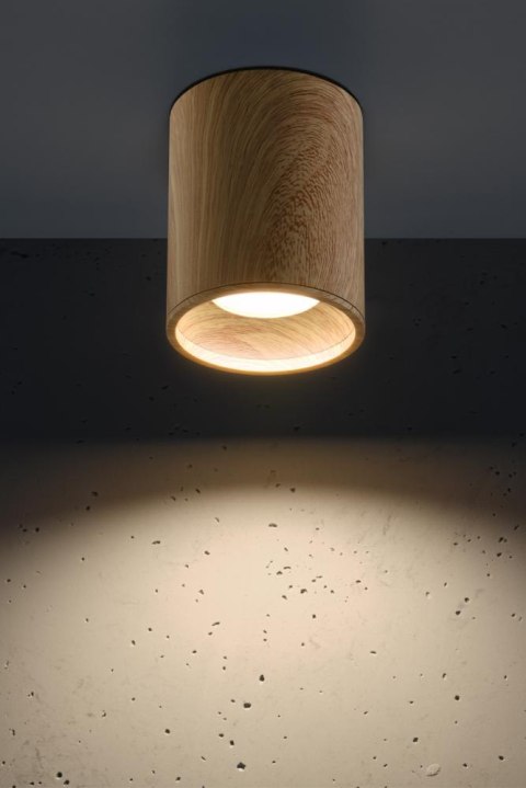 TUBA LAMPA SUFITOWA 1X15W GU10 7,9/10 DREWNIANY