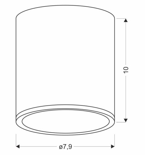 TUBA LAMPA SUFITOWA 1X15W GU10 7,9/10 DREWNIANY