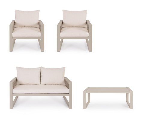 BIZZOTTO zestaw ogrodowy CAPTIVA beżowy