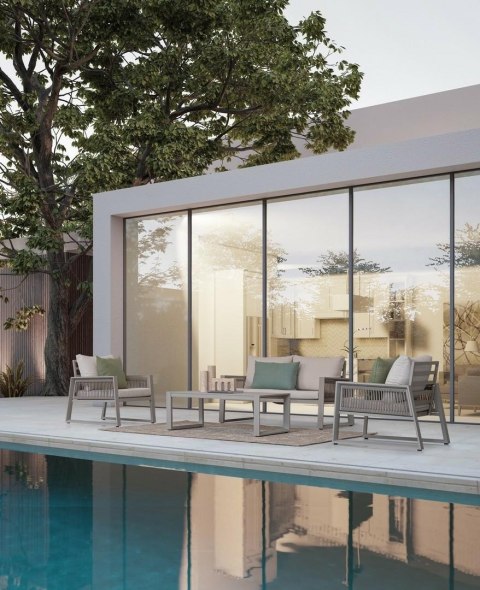 BIZZOTTO zestaw ogrodowy CAPTIVA beżowy