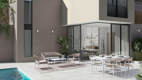 BIZZOTTO zestaw ogrodowy JANDIA biały / beż