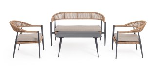 BIZZOTTO zestaw ogrodowy JANDIA szary / beż