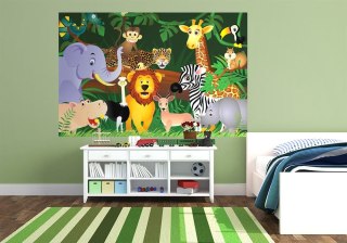 Dzikie zwierzaki - fototapeta