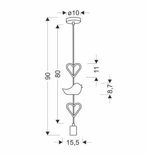 HEART BH LAMPA WISZĄCA 1X20W E27 IQ KIDS RÓŻOWY HEART BH LAMPA WISZĄCA 1X20W E27 IQ KIDS RÓŻOWY