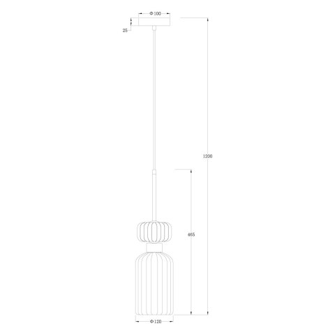 Lampa wisząca MOLLY AMBER 1xE14