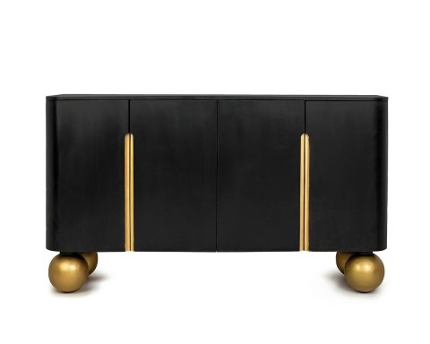 MaMaison komoda ORGANIC czarna / złota / drewno