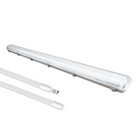 ZESTAW OPRAWA HERMETYCZNA 2x120cm POD ŚWIETLÓWKĘ LED + 2x ŚWIETLÓWKI LED 18W 120CM 4000K ZESTAW OPRAWA HERMETYCZNA 2x120cm POD ŚWIETLÓWKĘ LED + 2x ŚWIETLÓWKI LED 18W 120CM 4000K
