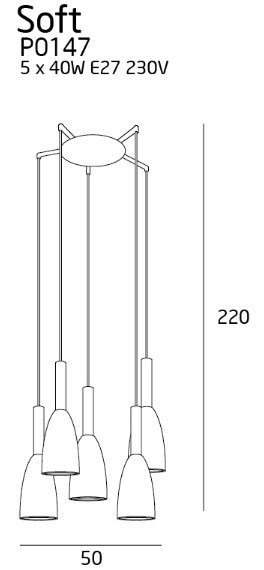 MAXLIGHT P0147 LAMPA WISZĄCA SOFT 5 BIAŁA MAXLIGHT P0147 LAMPA WISZĄCA SOFT 5 BIAŁA