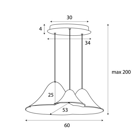 MAXLIGHT P0566 LAMPA WISZACA BELLMOND CREAM&GREY