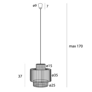 MAXLIGHT P0586 LAMPA WISZĄCA LABRIZ