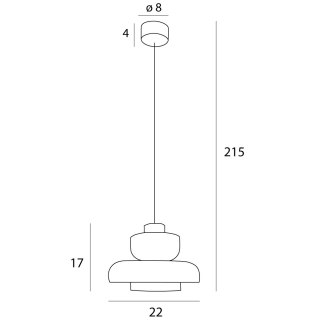 MAXLIGHT P0603 LAMPA WISZĄCA SIGNATURE C AMBER GLASS
