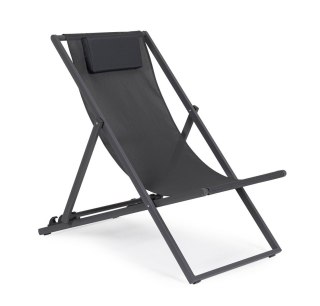 BIZZOTTO leżak ogrodowy składany TAYLOR szary