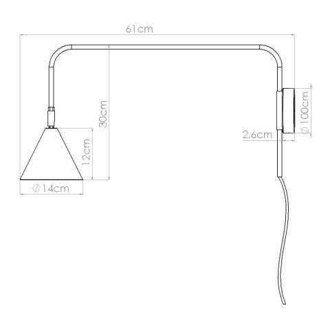 Kinkiet NOX zielona oliwka