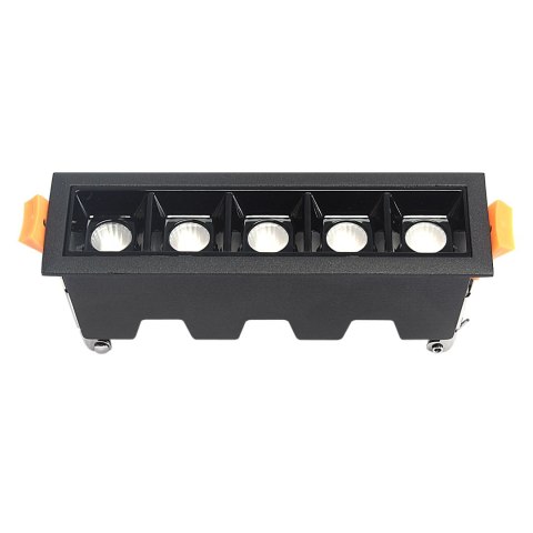 Lampa liniowa Led podtynkowa 10W 3000K czarna JDL-5T
