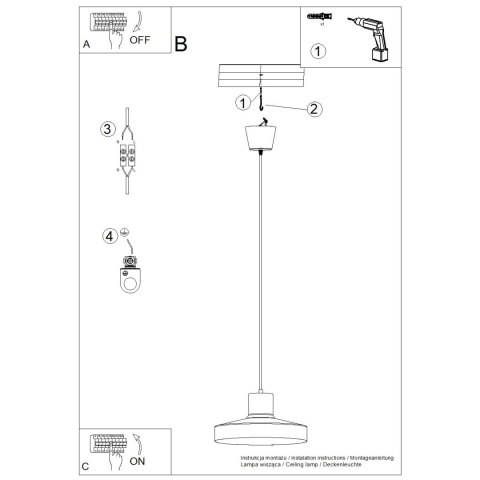 Lampa wisząca BILO biała