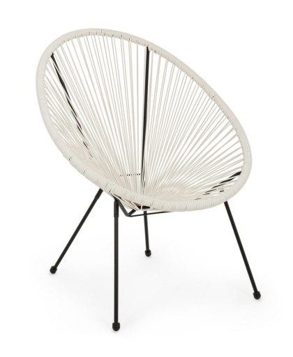 BIZZOTTO krzesło ogrodowe PARKER białe