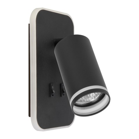 Oprawa Pipe Ring Kinkiet Czarny 1xGU10 + LED 6W