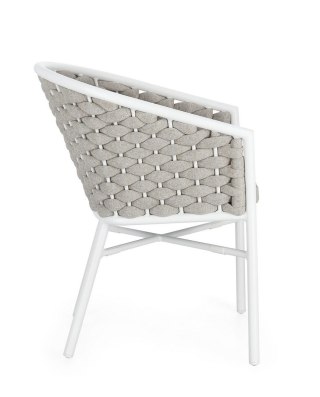BIZZOTTO krzesło ogrodowe MARGALIDA białe / szare