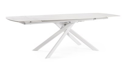 BIZZOTTO stół ogrodowy JOAKIM 160-240 biały / rozkładany