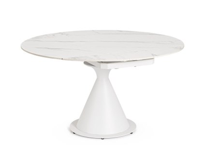 BIZZOTTO stół ogrodowy JONNI 85-135 biały / rozkładany