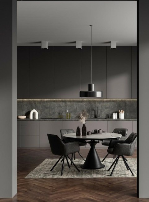 BIZZOTTO stół ogrodowy JONNI 85-135 czarny / rozkładany