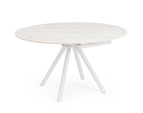 BIZZOTTO stół ogrodowy RAUNI 87-135 biały / rozkładany