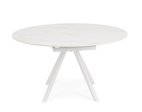 BIZZOTTO stół ogrodowy RAUNI 87-135 biały / rozkładany
