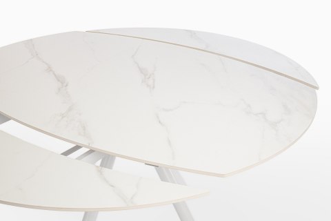 BIZZOTTO stół ogrodowy RAUNI 87-135 biały / rozkładany