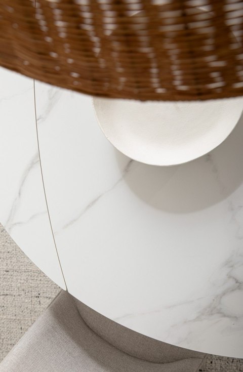 BIZZOTTO stół ogrodowy RAUNI 87-135 biały / rozkładany