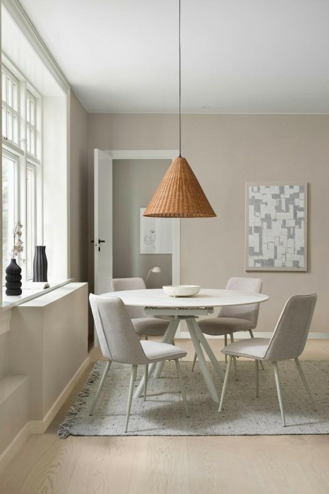 BIZZOTTO stół ogrodowy RAUNI 87-135 biały / rozkładany