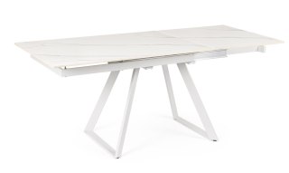 BIZZOTTO stół ogrodowy REETA 120-180 biały / rozkładany