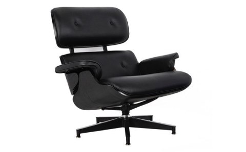 Fotel LOUNGE HM czarny / czarny jesion