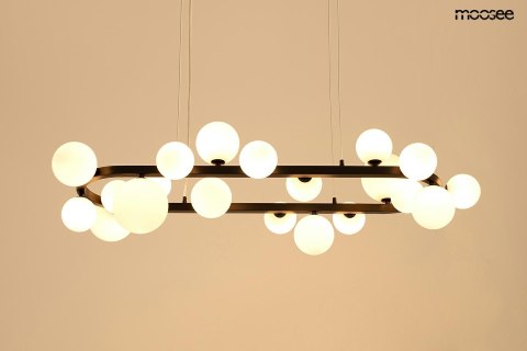 MOOSEE lampa wisząca ALURE OVAL 120 czarna/mleczna
