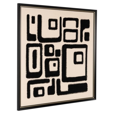 RICHMOND obraz SHANITA 105x105 cm biało-czarny