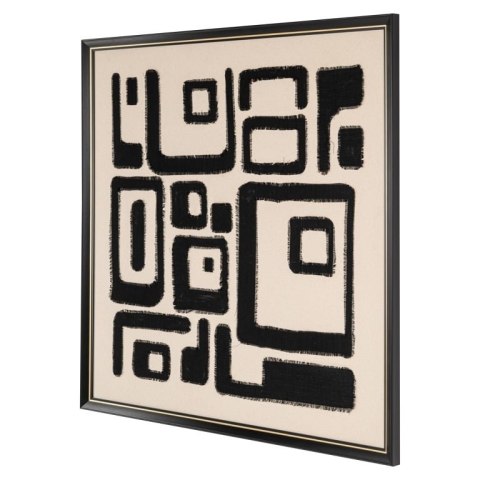 RICHMOND obraz SHANITA 105x105 cm biało-czarny