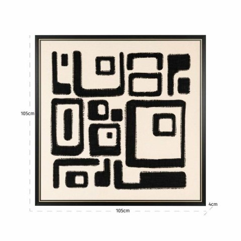 RICHMOND obraz SHANITA 105x105 cm biało-czarny