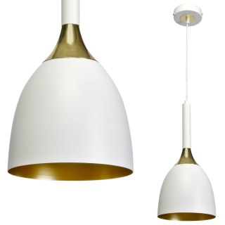 Lampa wisząca Clark 1xE27 Biały/Złoty