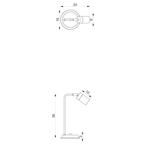 Lampka nocna JOKER BLACK/CHROME 1xGU10