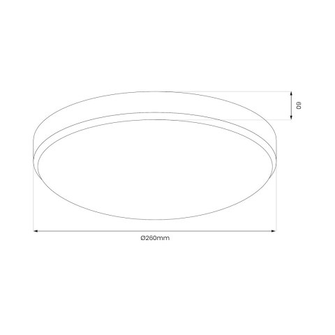 Plafon MAYA Chrome 10W LED Ø260