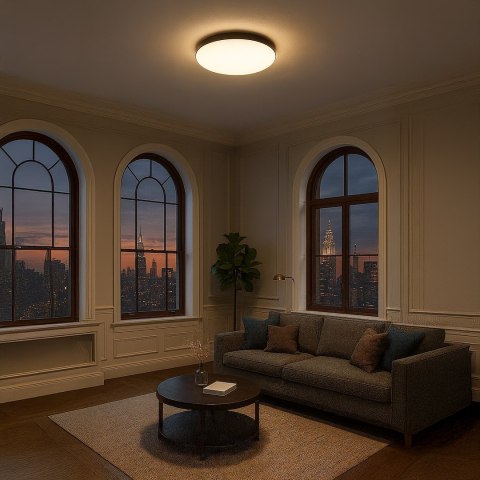 Plafon Maya Czarny 36W LED Ø500