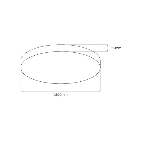 Plafon Maya Czarny 36W LED Ø500