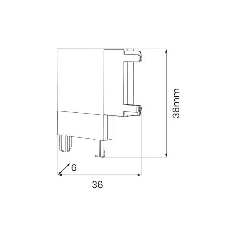 Slim Magnetic Track Biały Łącznik Szyn L
