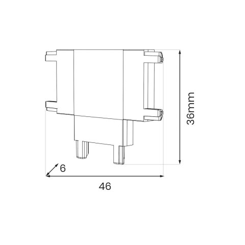 Slim Magnetic Track Biały Łącznik Szyn T