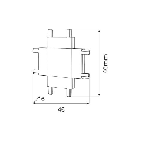 Slim Magnetic Track Biały Łącznik Szyn +